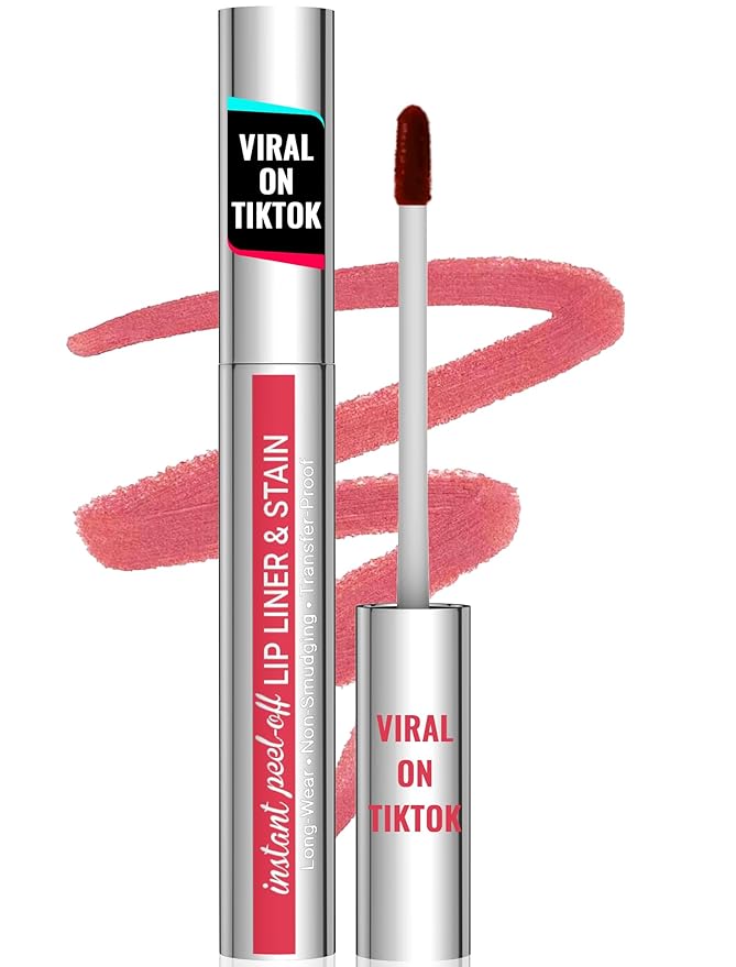 iMethod Natural Long Lasting Lip Stain Peel Off - Waterproof Stay On All Day, Transfer-Proof, Highly Pigmented, Instant Peel Off Lip Stain Color, Nude Pink-GlimoraGlow