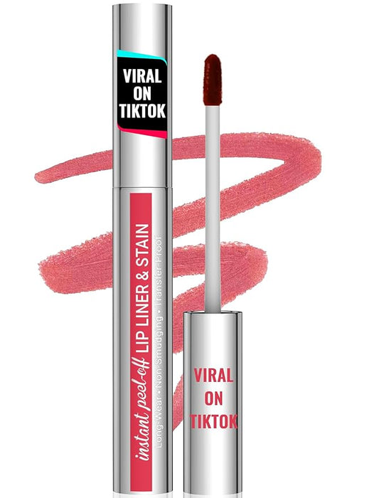 iMethod Natural Long Lasting Lip Stain Peel Off - Waterproof Stay On All Day, Transfer-Proof, Highly Pigmented, Instant Peel Off Lip Stain Color, Nude Pink-GlimoraGlow