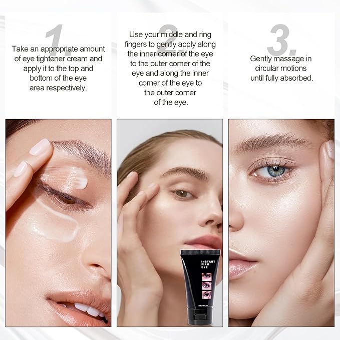 Instant Firm Eye Cream, Temporary Eye Tightener,Instant Firm Eye Tightening Cream for Firm Under Eye Firming, Reduce Fine Lines,2pcs-GlimoraGlow