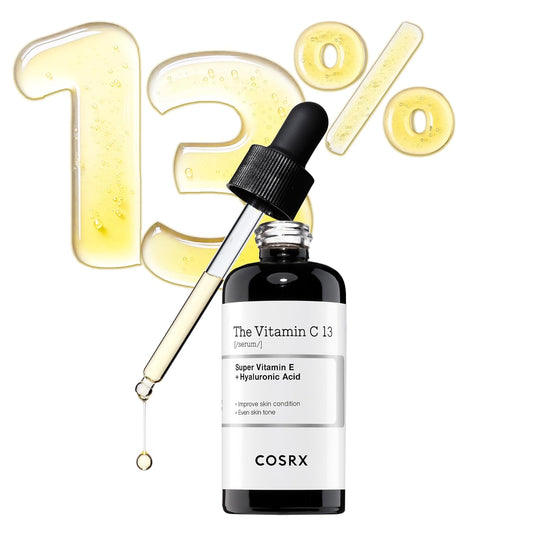 COSRX Pure Vitamin C 13% Serum with Vitamin E & Hyaluronic Acid, Hydrating Facial Serum for Fine Lines, Uneven Skin Tone & Dull Skin, 0.67fl.oz/20ml, Korean Skin Care-GlimoraGlow
