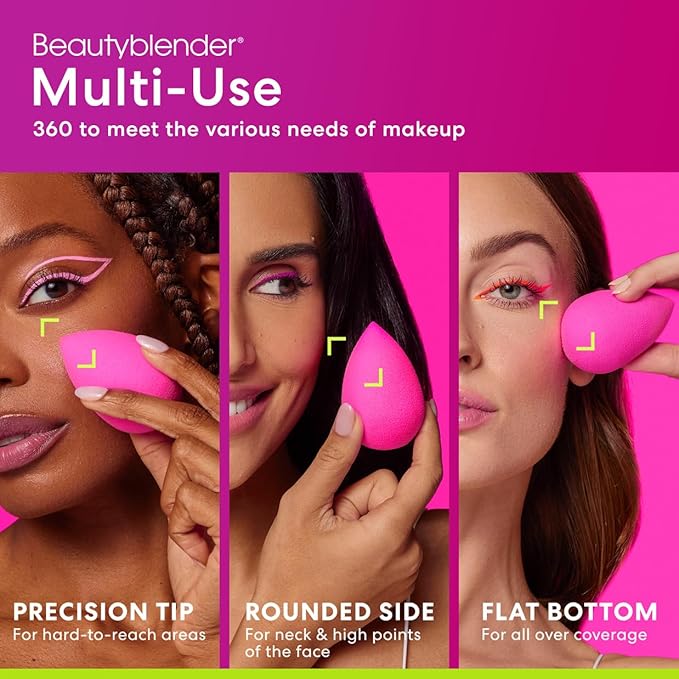 Beautyblender® | Original Pink Beauty Blender Makeup Sponge, Super-Soft Foam Easily Blends Foundations, Powders & Creams, Made in USA, Reusable, Washable, Streak Free Application, Vegan, Cruelty Free-GlimoraGlow