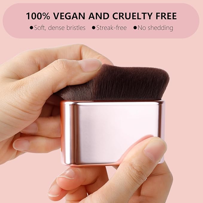 docolor Self Tanner Brush Body Makeup Brush for Flawless Face and Body Makeup, Sunless Tanner Blending Brush Body Brush for Self Tanner, Bronzer, Foundation, Vegan & Cruelty Free-GlimoraGlow