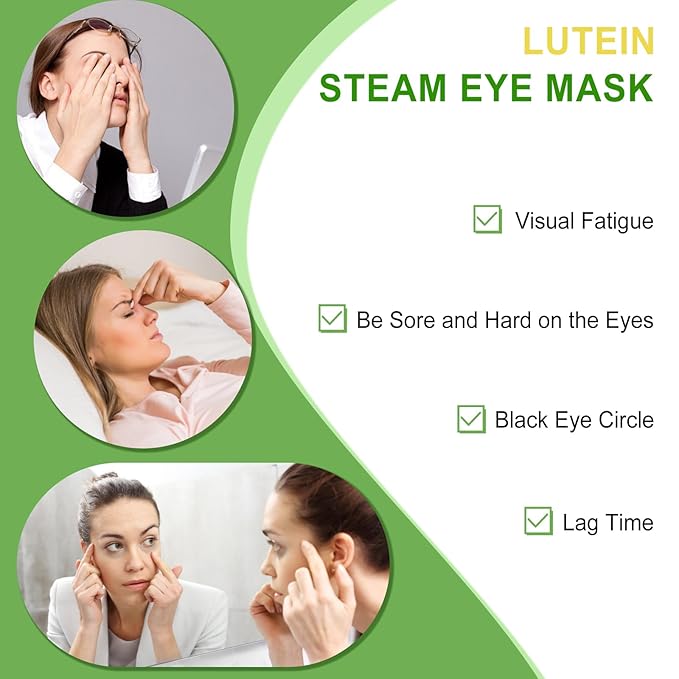 10PCS Steam Eye Mask, Relieve Eye Fatigue, Can be Used for Eye Relaxation, Jet Lag or Insomnia, Disposable Heated Steam Eye Mask, Rich in Nutrients Heated to Promote Absorption (Fragrance-Free)-GlimoraGlow
