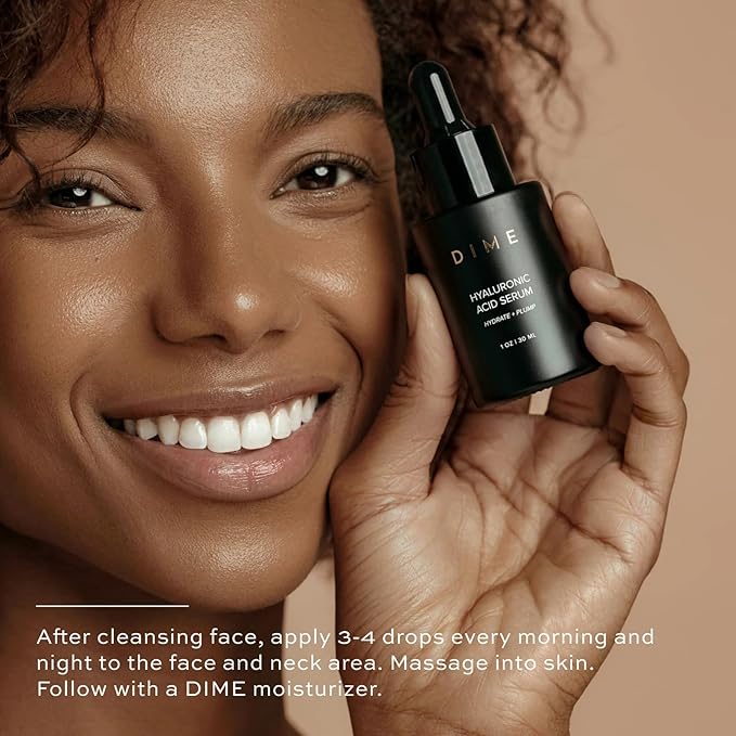 DIME Beauty Hyaluronic Acid Serum, Ultra Hydrating Face Serum with Pure Hyaluronic Acid, 1 oz / 30 ml-GlimoraGlow
