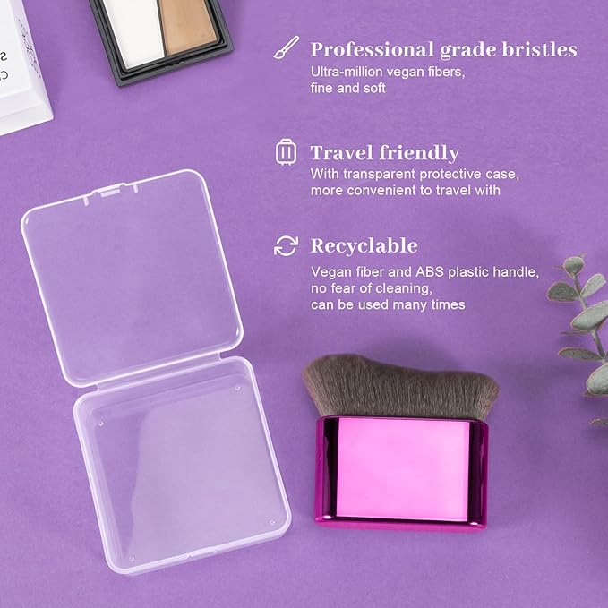 Self Tanner Brush for Body & Face - Kabuki Makeup Brush for Self-Tanner,Tanning Mousse,Foundation & Bronzer | Streak-Free Application,Super Soft Bristles,Professional Tanning & Body Makeup Tool-GlimoraGlow