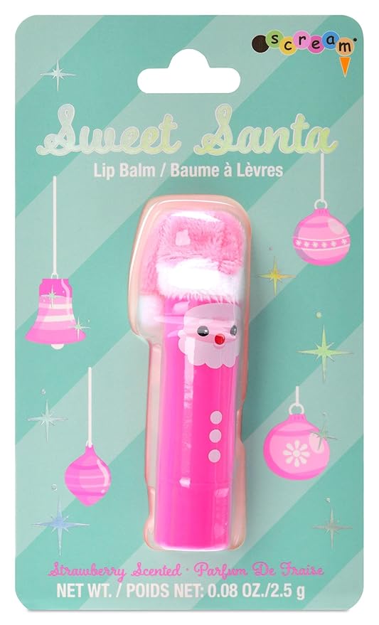 iscream Sweet Santa Strawberry Scented Holiday Lip Balm-GlimoraGlow
