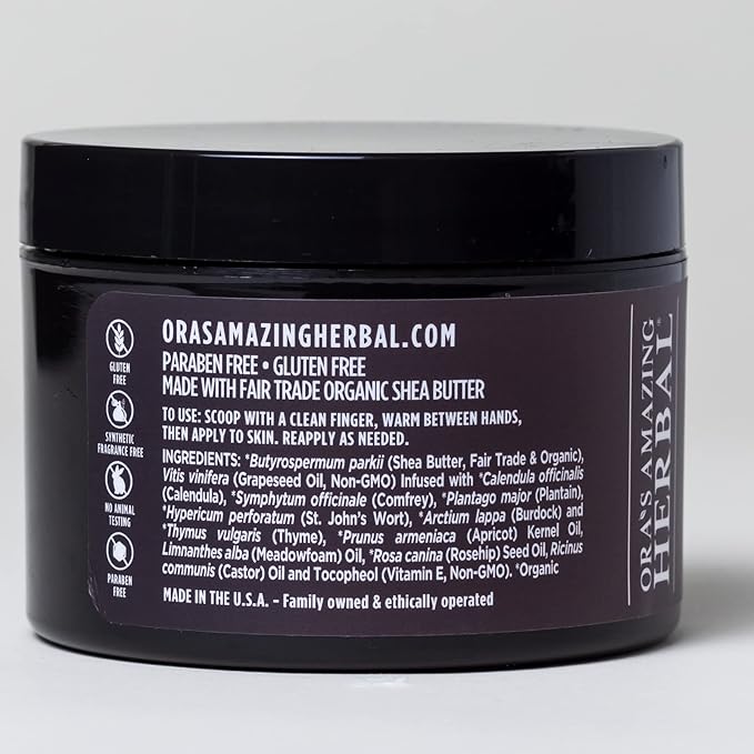 Ora's Amazing Herbal, Eczema Treatment, Touchy Skin Salve, Ultra Healing Body Butter, Organic Calendula for Skin, Herbal Salves, Unscented Skin Care-GlimoraGlow