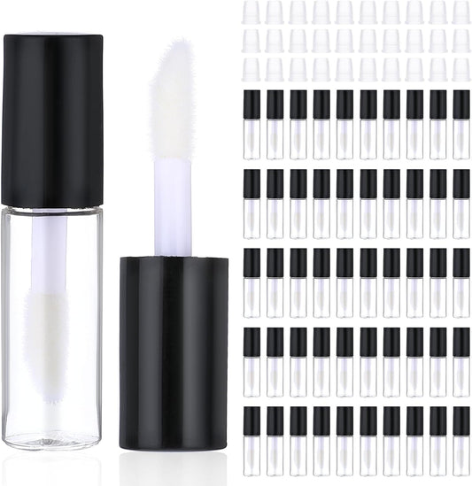 100 Pcs Mini Lip Gloss Tubes, Refillable Lip Balm Bottle Transparent Empty Containers Travel Personal Cosmetic Inserts Cosmetic Tools Mini Lipstick Containers for Women DIY Makeup-GlimoraGlow