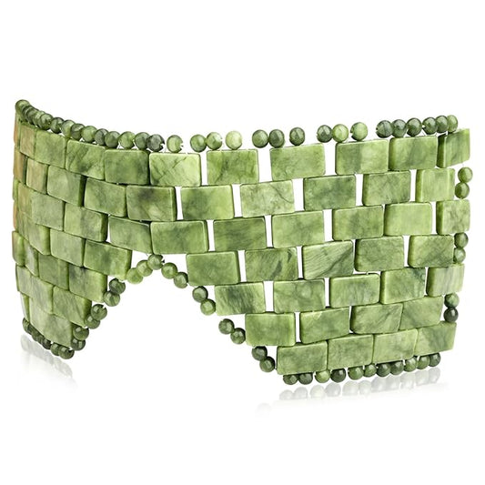 Jade Eye Mask Natural Green Jade Facial Maks for Relive Eliminate Puffiness-GlimoraGlow