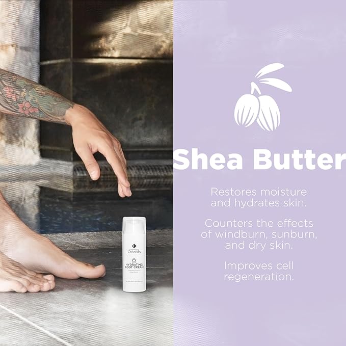 Hydrating Foot Cream for Dry Cracked Heels and Feet, 3.4 fl. oz., Deep Moisturizing Seaweed Extract and Shea Butter, Restores Soft Supple Skin-GlimoraGlow