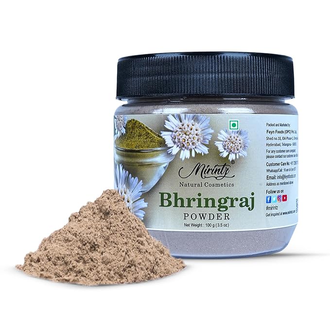 100% Natural Bhringraj Powder | (100 gms) False Daisy Powder Herbal Supplement | Eclipta Alba for Hair Growth Supplements | Karisalankanni Ayurvedic Support for Healthy Hair | Herbal Hair Mix-GlimoraGlow