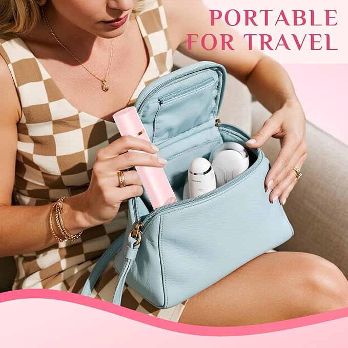 2025 New 2-in-1 Electric Bikini Trimmer for Women - Dual Head Electric Razor,Waterproof Painless Bikini Shaver, Pubic Hair Trimmer for Private Area & Body Hair, Pink-GlimoraGlow