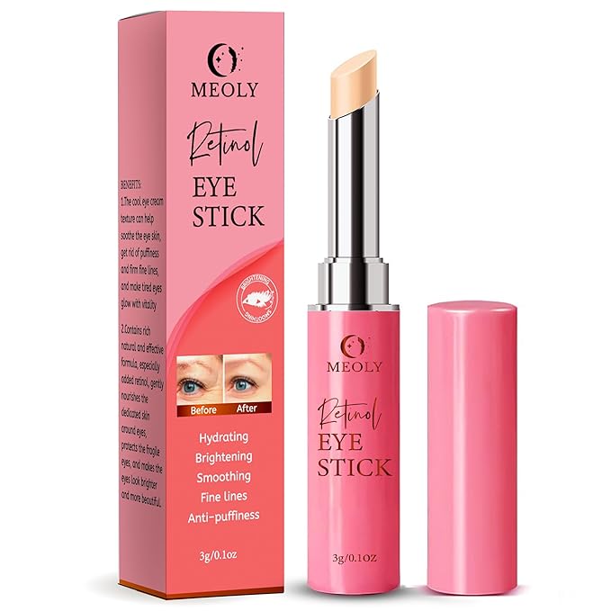 Instant Eye Bag Remover, Retinol Eye Cream for Dark Circles, Under Eye Brightener Stick, Under Eye Cream Anti Aging, Eye Cream for Wrinkles, Brightening Eye Cream for Puffiness and Bags-GlimoraGlow