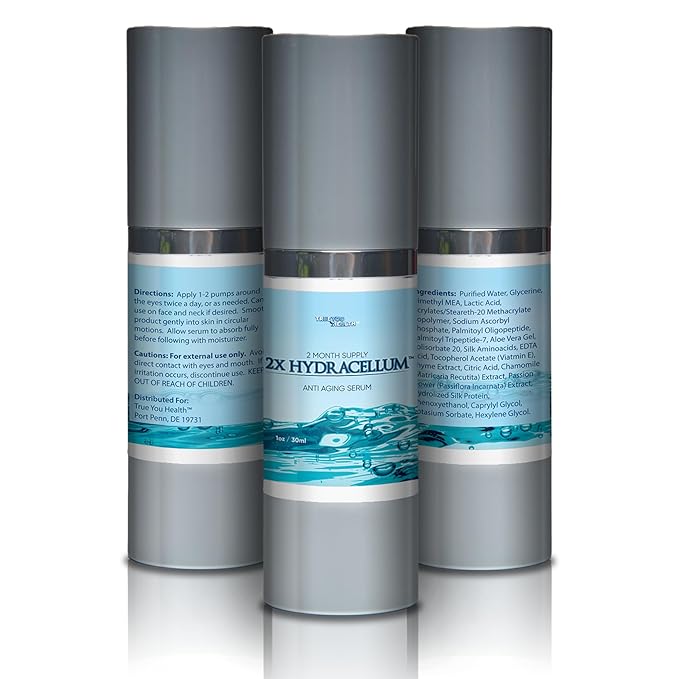 2x Hydracellum Serum - Hydrating Anti Aging Eye Serum - 2 Month Supply - Infused Vitamin C Serum with Alpha Hydroxy Acid to Improve Wrinkles, Dark Circles, & Eye Bags - Nourish, Exfoliate, Moisturize-GlimoraGlow