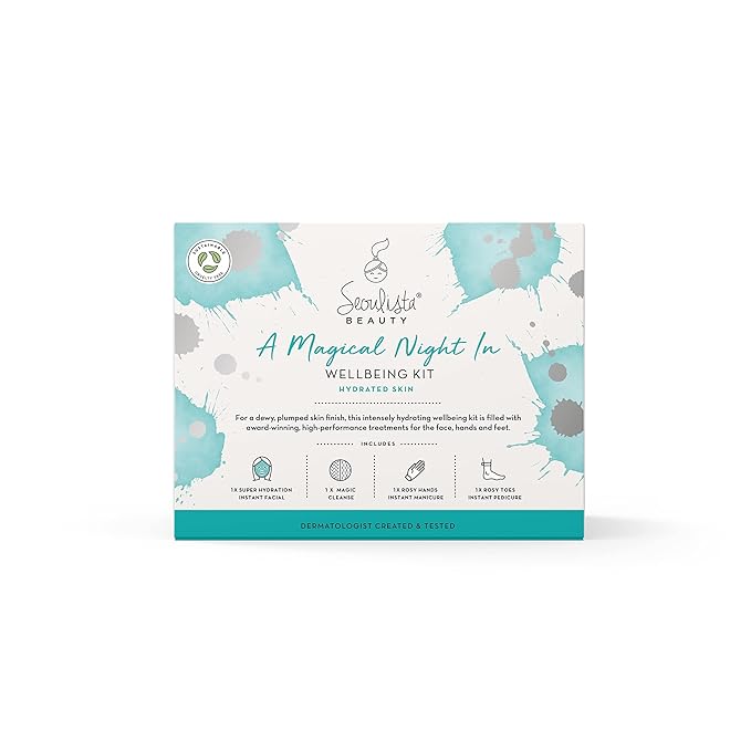 HYDRATED Gifting Bundle | SUPER HYDRATION SHEET MASK | Rosy Toes - Foot Mask Instant Pedciure | Rosy Hands - Hand Mask Instant Manicure| Magic Cleanse™ Eco-friendly Cleansing Tool-GlimoraGlow