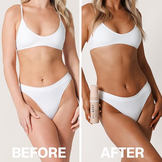 Bali Body Self Tanner Mousse Dark – Sunless Tanning Foam for Body | Natural, Streak-Free, Fake Tan | Vegan, Cruelty-Free, Organic Self Tan Mousse for All Skin Types (100ml/3.4 fl oz)-GlimoraGlow
