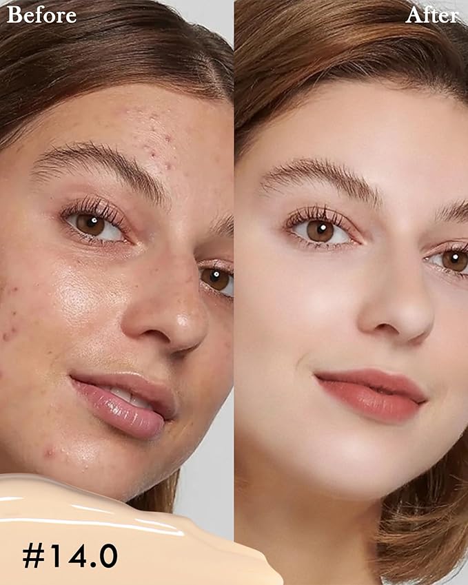 2 PCS Under Eye Concealer Full Coverage, Waterproof Color Correcting Concealer All Day Coverage Dark Circles, Puffiness, Redness, Lightweight Cream Foundation Brightener, Natural Matte Finish, light W-GlimoraGlow