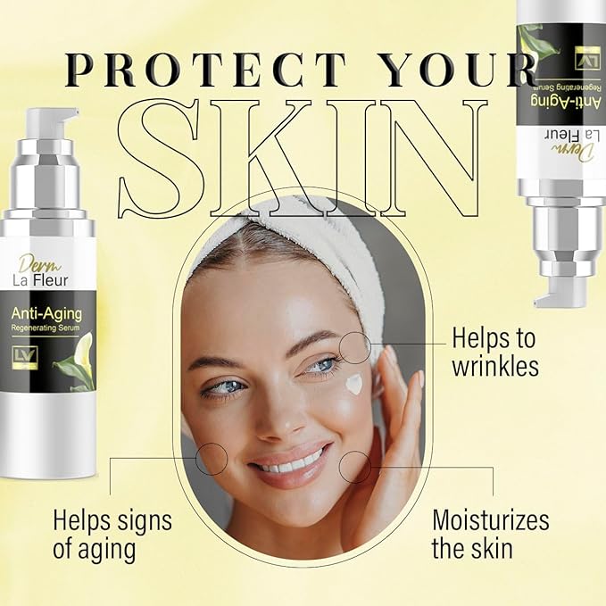 1 Pack - Derm La Fleur Anti- Aging Serum - Derm La Fleur Plus, Derm La Fleur Luxe 1 Bottle Serum For 1 Month, Derma Fleur Moisturizing Skin Conditioner.-GlimoraGlow