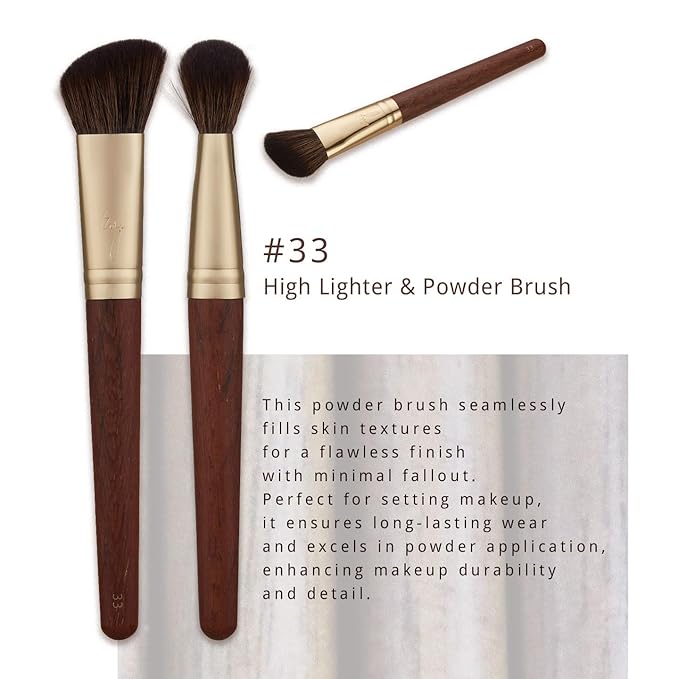 [SOO ADOR] BY MAENG #33 Highlighter & Powder Brush - Multi-Functional Brush for Flawless Highlighting and Setting | Designed by K-Pop Makeup Artist Maeng | Makeup Brush Powder Brush-GlimoraGlow