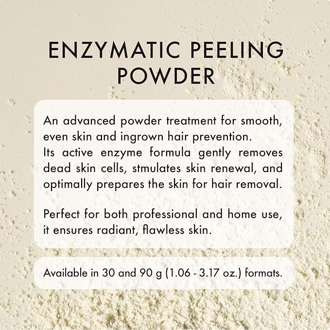 Italwax Help Line Enzymatic Peeling Powder 3.17 oz (90g) – Gentle Facial Exfoliant with Papain and Bromelain – Pre-Waxing Skincare – for Professional and Home Use-GlimoraGlow