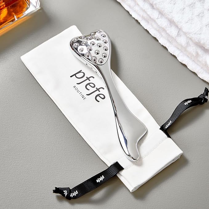 Stainless Steel Gua Sha & Face Roller, 3-in-1 Dolphin Facial Roller for Esthetician Supplies Women Gift, Skin Care Tool for Puffiness, Wrinkles, Dark Circles (1 Pc)-GlimoraGlow