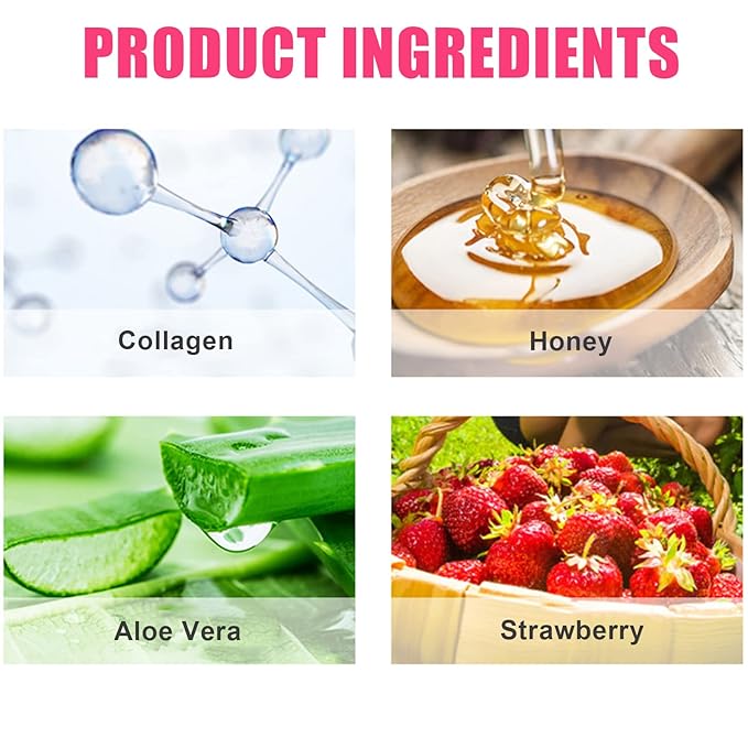 2 Pack Strawberry Lip Mask Strawberry Lip Balm Pot Propolis Moisturizing Hydrating Lip Sleeping Mask Prevention Dry and Cracked Lip Scrubs Exfoliator (2-Strawberry)-GlimoraGlow