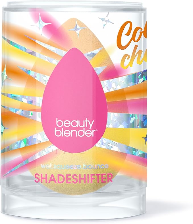 Beautyblender® | Beam Color Changing Beauty Blender Makeup Sponge, Super-Soft Foam Easily Blends Foundations & Creams, Made in USA, Reusable, Washable, Streak Free Application, Heat Activated-GlimoraGlow