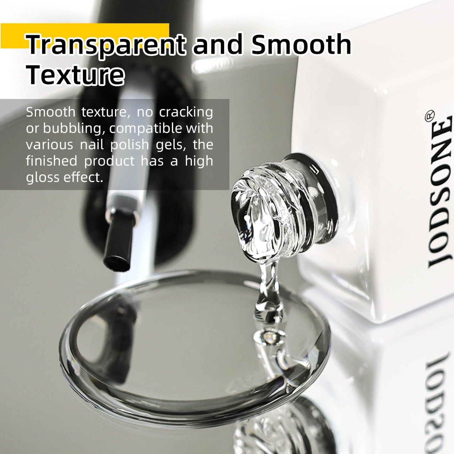 JODSONE 18ml Top Coat Gel Polish No Wipe High Gloss Shine Finish Long Lasting Gel Nail Polish Professional Manicure for Home DIY and Nail Salon-GlimoraGlow