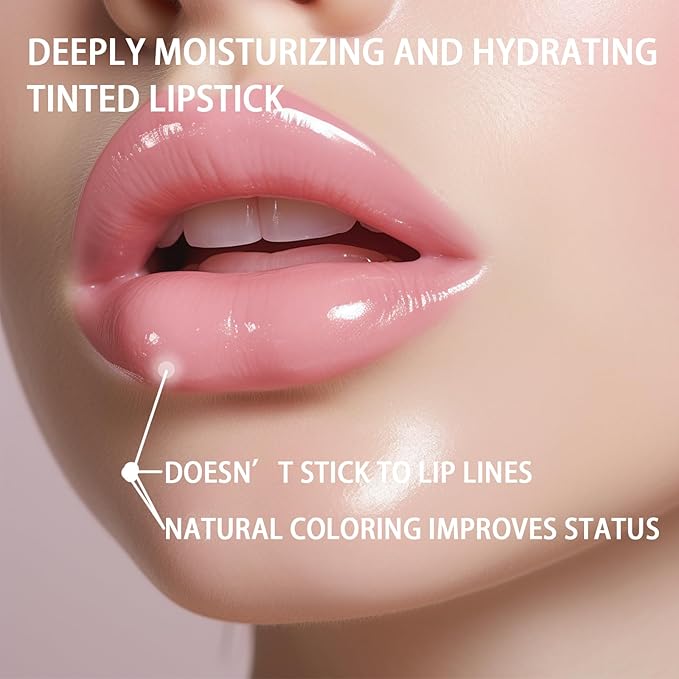 Hydrating Tined Lip Blams - Moisturizing High Pigmented Lip Blam Stick Care Plumping Glossy Finish for Dry Lips for Women-GlimoraGlow