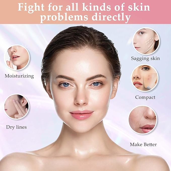 7 Colors Facial and Neck Massager,Lymphatic Contour Face Massager for Womens Skin Care- Rejuvenation- Lifting- Toning- Glow Boost-Tightening and Smooth (Black)-GlimoraGlow