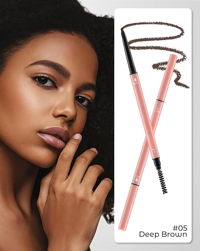 12Pcs Microblading Eyebrow Pencils Deep Brown Waterproof Eye Brow Pencil w/Eye Brow Razor & Scissors Kit 0.5mm Ultra-Fine Tip Creates Hair-Like Strokes for Women Effortless Natural Brows-GlimoraGlow