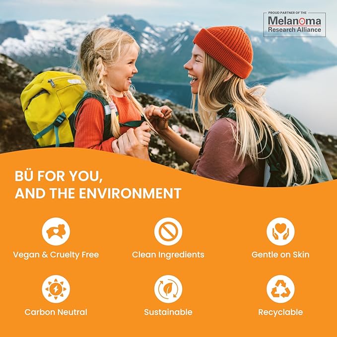 BU SPF 50 Fragrance Free Kids Sunscreen Spray for Face and Body, TSA Travel Size Sunscreen, Clear Non Aeorsol Spray, Non Greasy, Water Resistant and Oil Free, 1 oz (4-pack)-GlimoraGlow