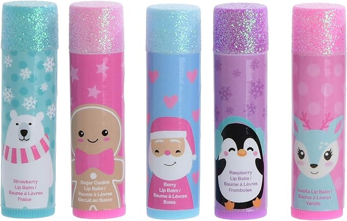iscream Winter Friends 5-piece Scented Holiday Lip Balm Set-GlimoraGlow