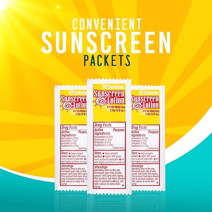 Sunscreen Lotion, SPF30 Protection and PABA Free, Individual Packets of Sunscreens (Pack of 1000) – Travel Size Sun Screen for Outdoors, Bundled with reclosable Homesphere bag-GlimoraGlow