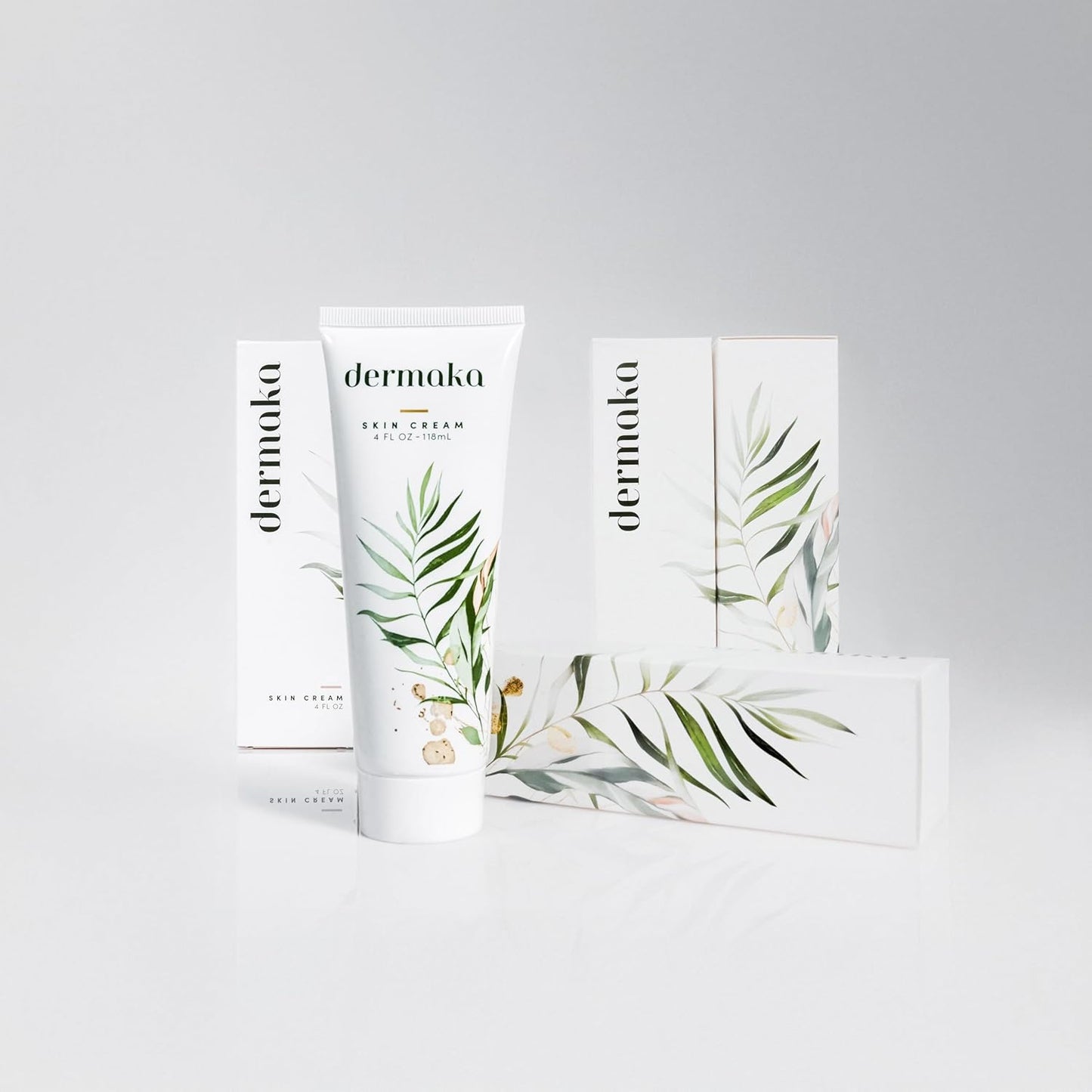 Dermaka All-Natural Skin Soothing Cream 4 Ounce – Moisturizing Lotion with Arnica, Green Tea, Chamomile & Vitamin E – Hydrating, Fast-Absorbing & Non-Greasy Formula for Healthy-Looking Skin-GlimoraGlow