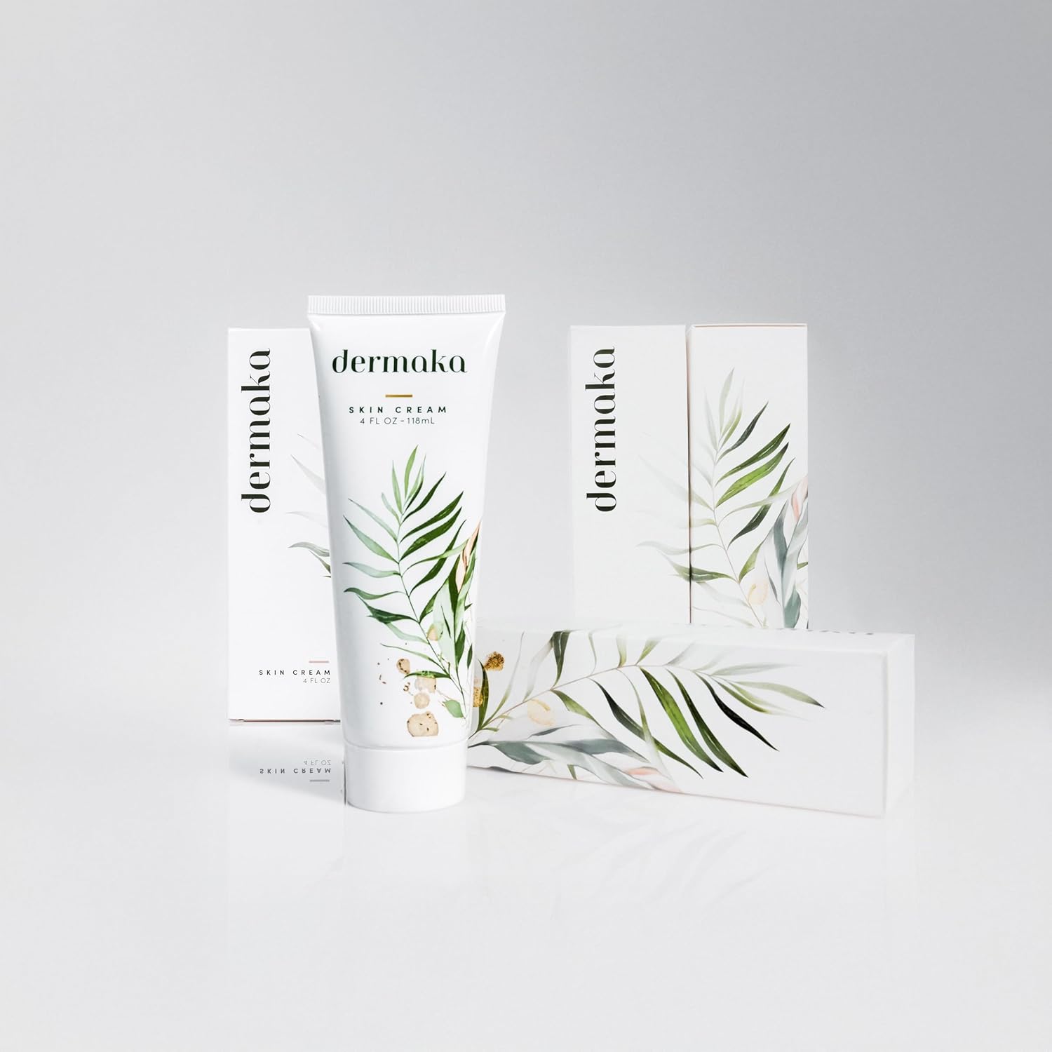 Dermaka All-Natural Skin Soothing Cream 4 Ounce – Moisturizing Lotion with Arnica, Green Tea, Chamomile & Vitamin E – Hydrating, Fast-Absorbing & Non-Greasy Formula for Healthy-Looking Skin-GlimoraGlow