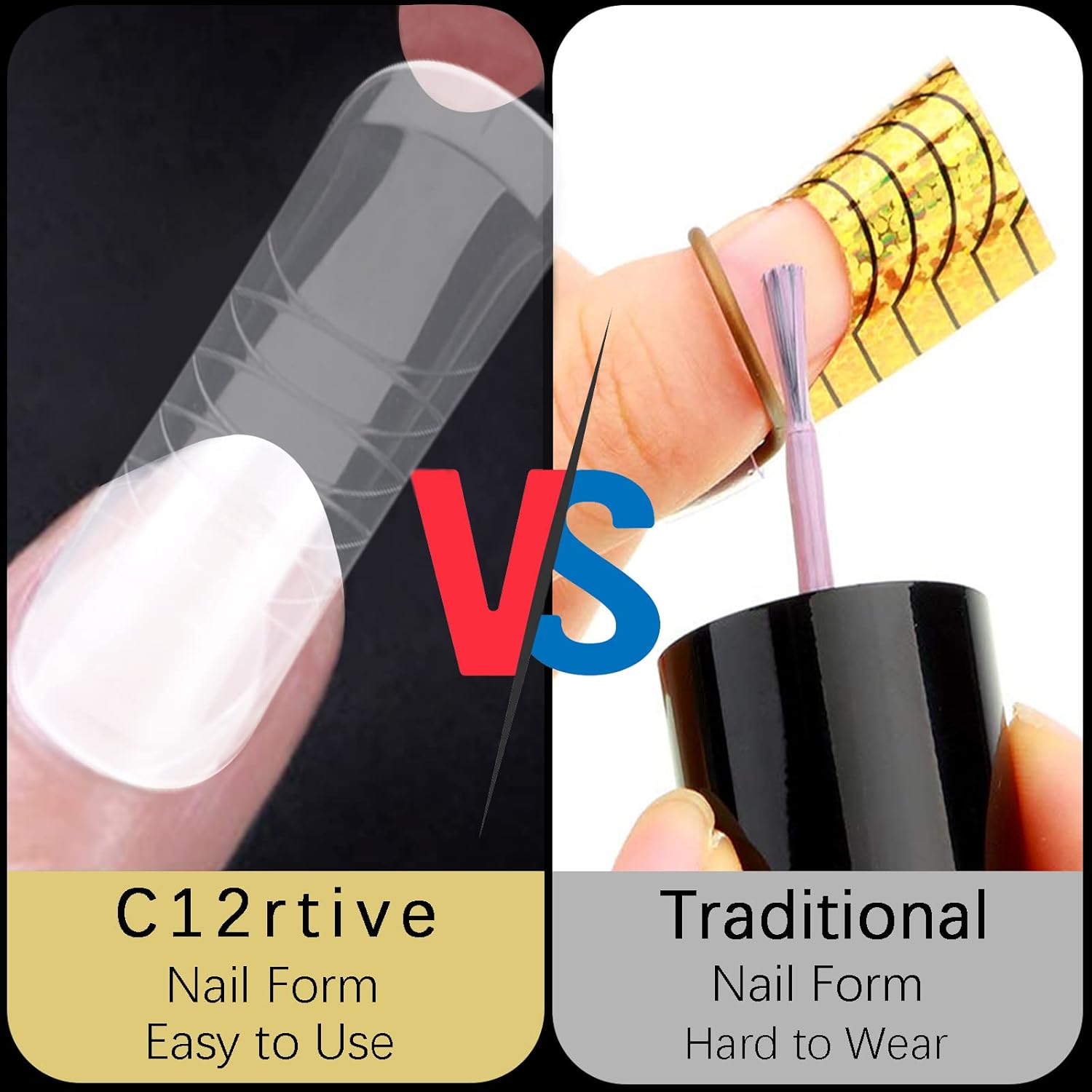 140Pcs Dual Nail Forms,Upturned Extension Poly nail gel Nail Forms Full Cover Reusable Nail Molds 14 Sizes for Nail Art Design Salon&DIY-GlimoraGlow