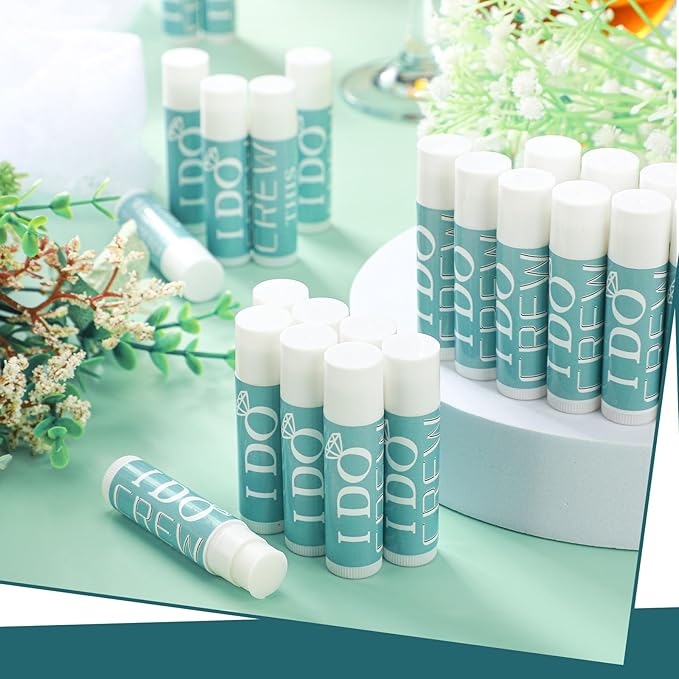 24 Pcs Bachelorette Lip Balm I Do Crew Wedding Party Gifts Bachelorette Lip Balm Gift Wedding Favors for Bachelorette Wedding Party Guest Supplies (Green)-GlimoraGlow