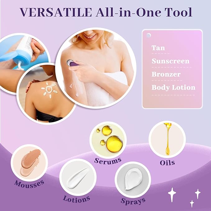 Self Tanner Brush for Body & Face - Kabuki Makeup Brush for Self-Tanner,Tanning Mousse,Foundation & Bronzer | Streak-Free Application,Super Soft Bristles,Professional Tanning & Body Makeup Tool-GlimoraGlow