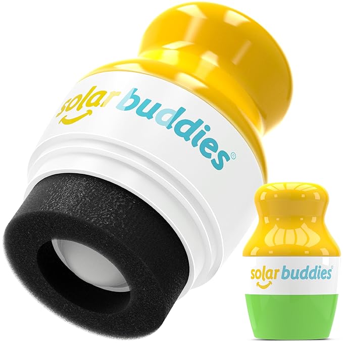 Solar Buddies Sunscreen Applicator - Single Green - Refillable Roll on Sponge Sunscreen, Suncream & Lotion Applicator For Kids, Adults & Families - Holds 3.4fl oz, Perfect Size for Travel-GlimoraGlow