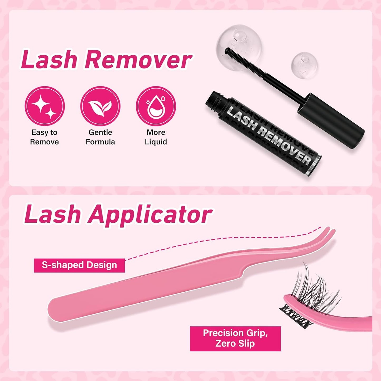 PROLASHBEAUTY Lash Clusters Kit Flora Eyelash Clusters 3D Volume Dramatic Soft Plushy Clusters Lashes Kit with Waterproof Lash Bond and Seal Eyelash Applictor Remover (Sunrise,8-16mix)-GlimoraGlow