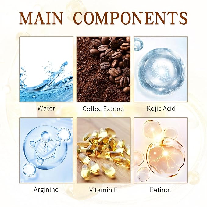 Caffeine Eye Serum Anti Aging, Eye Serum for Dark Circles and Puffiness, Retinol Eye Cream with 360°Massage Ball, Reduce Eye Wrinkles and Fine Lines-GlimoraGlow