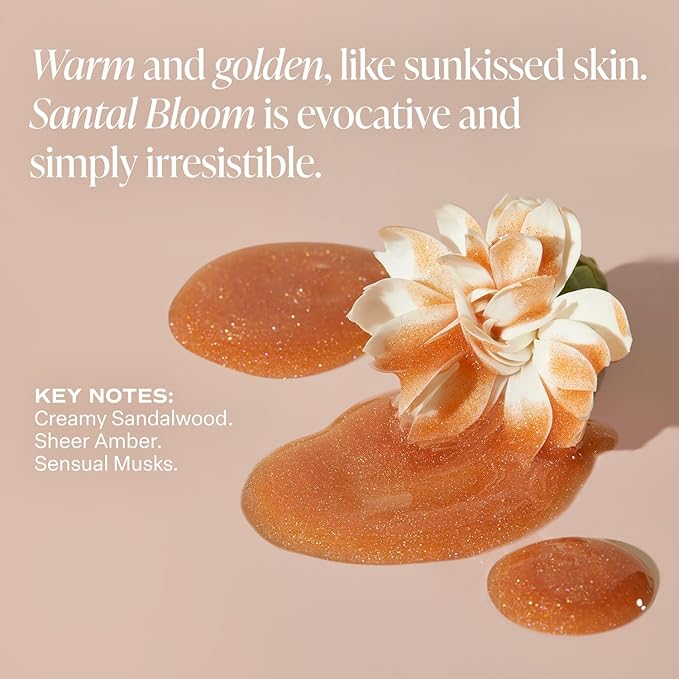 Saltair Shimmering Body Oil - Santal Bloom Scented Dry Oil Moisturizer with Light-Reflecting Pearl Pigments. Moisturizing Glow for All Skin Types - 4 Fl Oz-GlimoraGlow