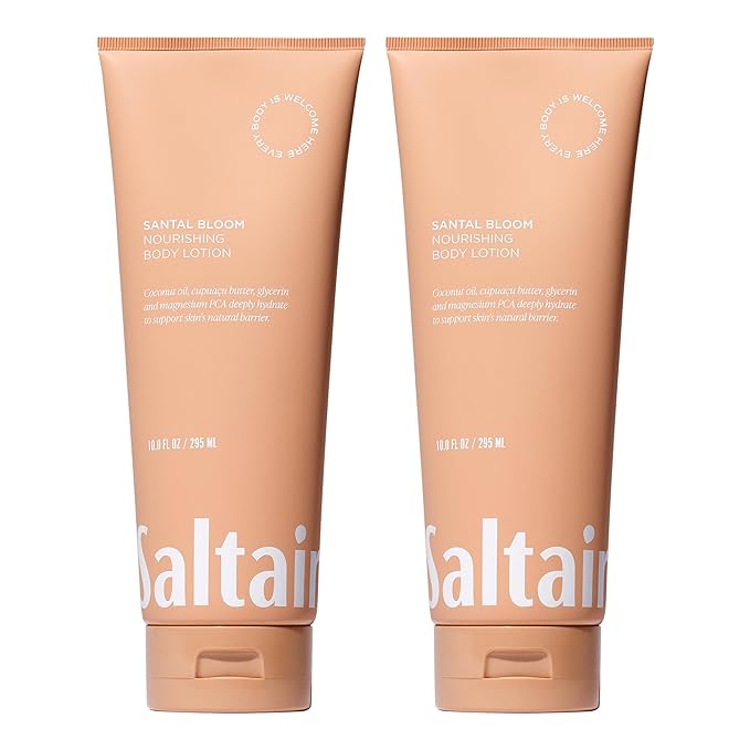 Saltair Body Lotion - 2 Pack Moisturizing Lotion For Dry Skin. Santal Bloom Scented Hydrating Body Cream with Nourishing Moisturizer Formula. Skin Care for Women and Men. 2x 10oz Tubes-GlimoraGlow