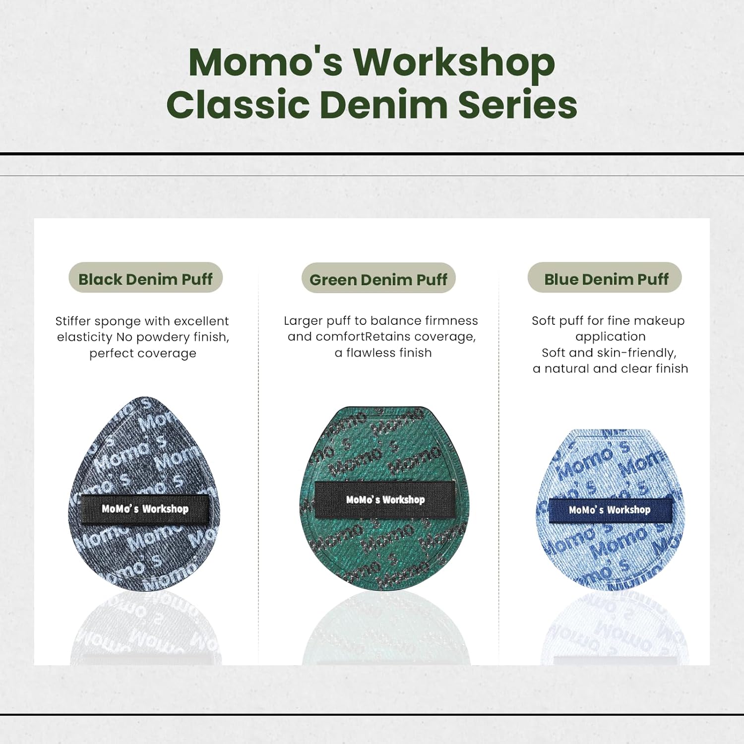 Momo's Workshop Makeup Sponge 2.99IN, Large Foundation Sponge For Foundation Concealer or Cushion, Latex Free Soft Cushion Puff Sponge for Face,1pcs-GlimoraGlow