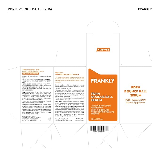 FRANKLY Salmon PDRN Bounce Ball Serum – PDRN Salmon DNA Serum for Plumping, Firming & Glass Skin | Glowing skin Booster | Lightweight, Non-Sticky Korean Skincare | 1.01 fl oz-GlimoraGlow