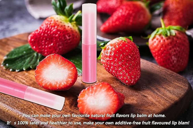 0.14oz Empty Flavored Lip Balm Container Tubes Plastic Homemade Moisturizing Lip Stick with Caps Bulk Fit for Women Adult DIY Making Supplies, 25 Count (Red)-GlimoraGlow