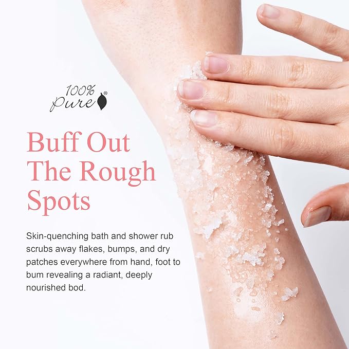 100% PURE Honey Almond Body Scrub Exfoliating Deep Clean with Sea Salts & Nourishing Oils - Natural Deeply Moisturizing Skincare - Vibrant Radiant Skin Restore & Pore Cleanse - Vegan - 10oz-GlimoraGlow