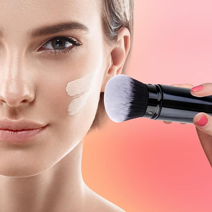 UNIMEIX Makeup Brush Sunscreen Applicator Retractable Kabuki Blush Brush Foundation Brush for Liquid Makeup, Bronzer, Cream or Powder-GlimoraGlow