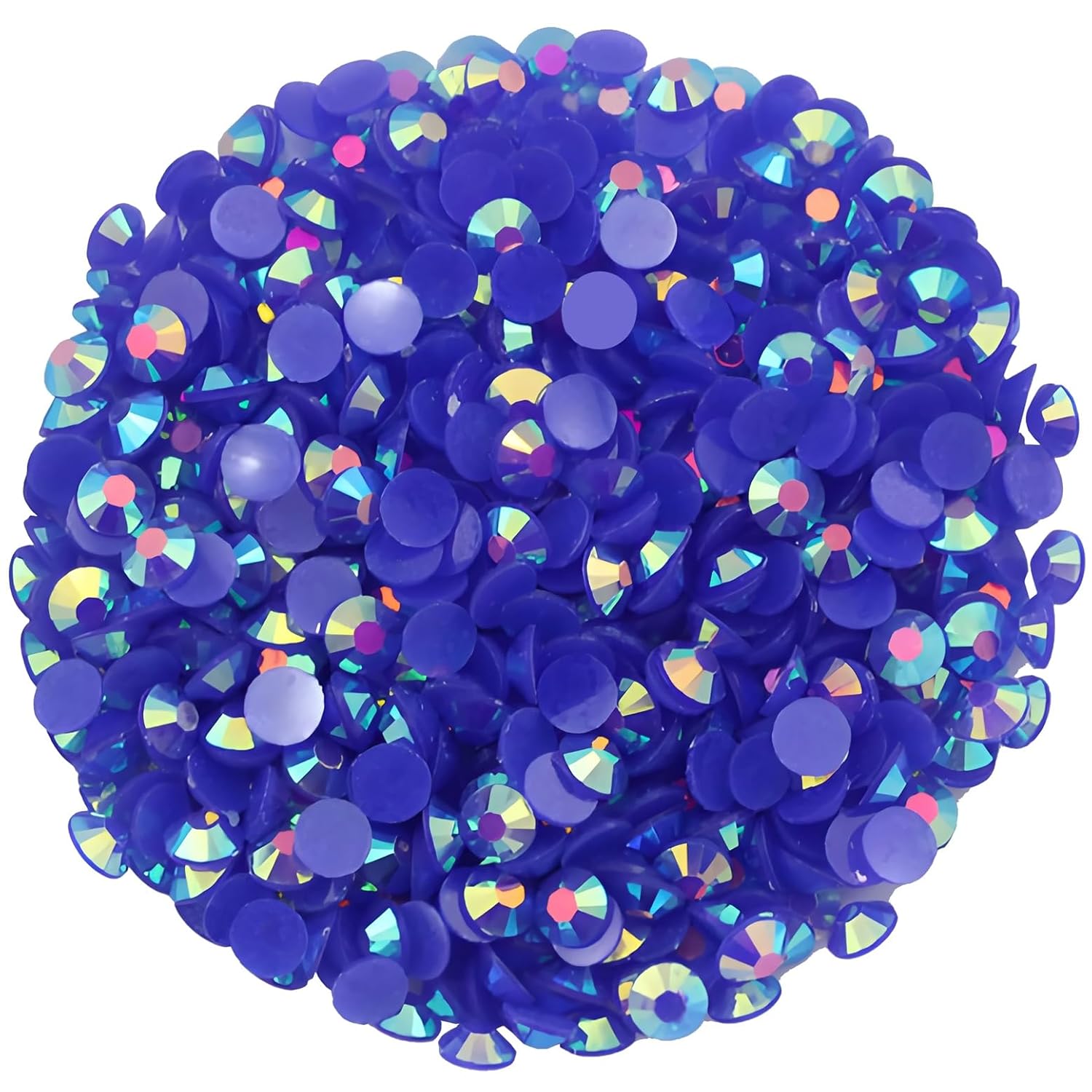 1440 Pcs SS20 5mm Flatback Rhinestones for Nails Art Crafts Glitter Round Shine Gems AB Crystals DIY Clothes Shoes （Sapphire AB）-GlimoraGlow